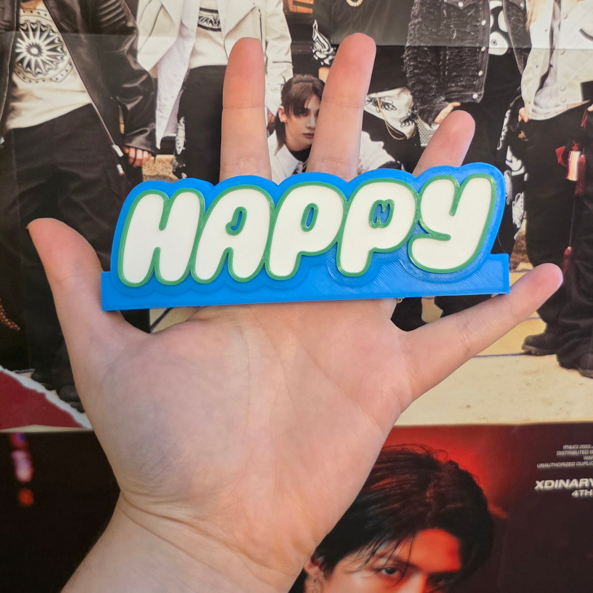 BTS Jin Happy K-Pop Logo Standee