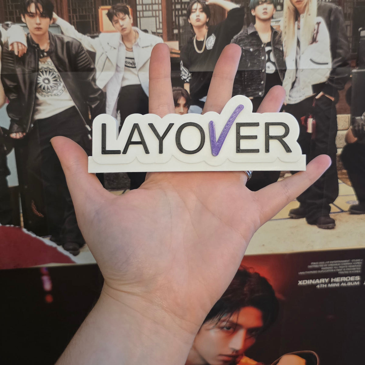 BTS V Layover K-Pop Logo Standee